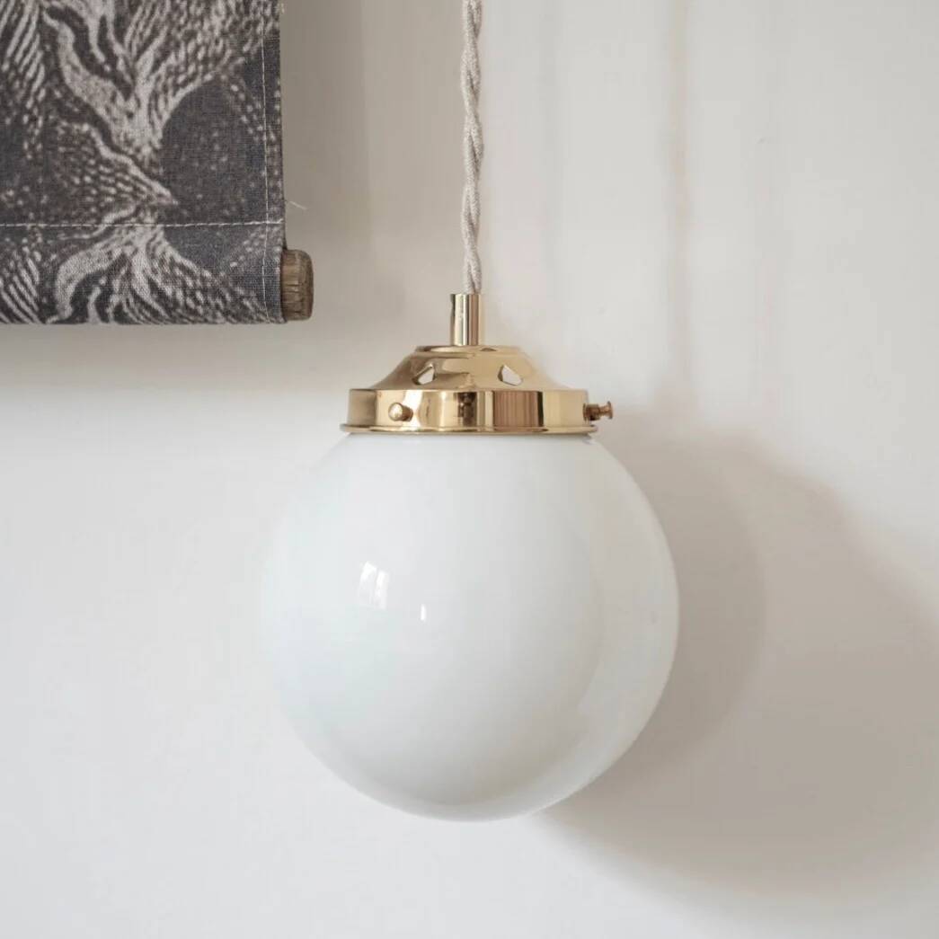 White opaline lamp