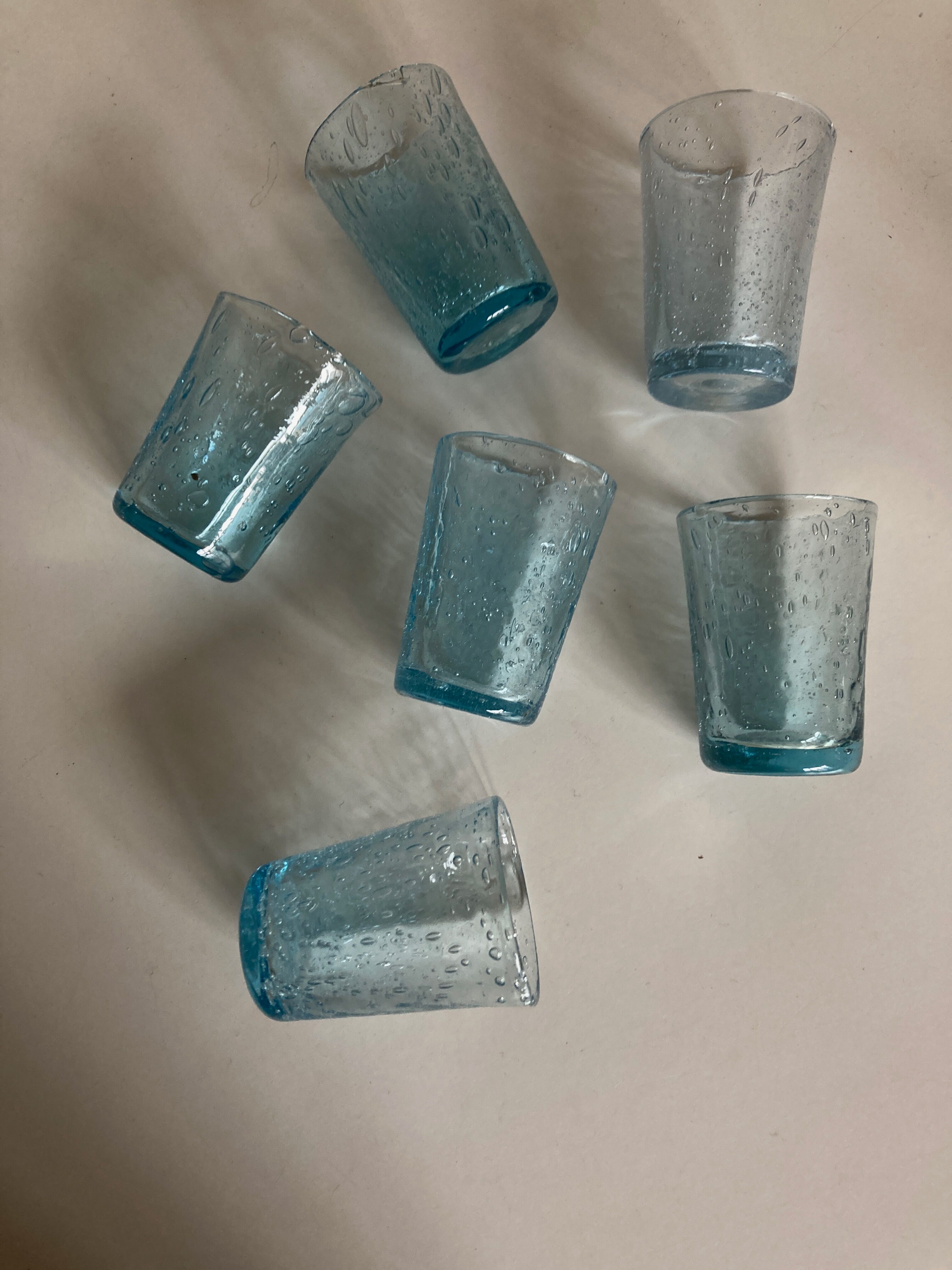 Set of 6 glasses cup of biot 1960