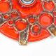 Vintage 1970s ceramic 'Fat Lava' style wall light by Hustadt Leuchten