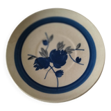 Rare assiette Gien modèle Guy – décor bleu peint à la main - fin 19ème