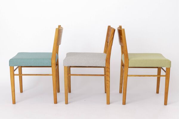 Ensemble de 6 chaises de salle à manger vintage en hêtre, Allemagne années 1970, chaises en bois restaurées.