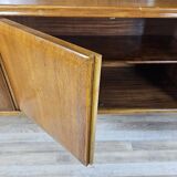 Art Decò sideboard in walnut stained beech open space design
