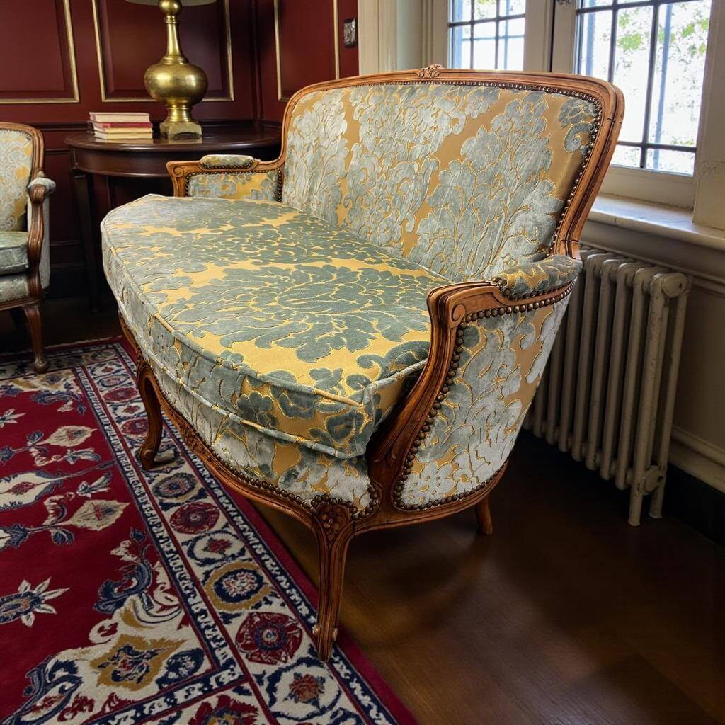Vintage baroque two-seater canapé