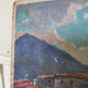 Painting signed sunny village soft colors