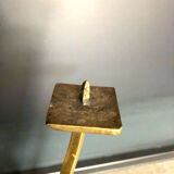 Brutalist golden candle holder