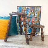 Pair of tripod stools