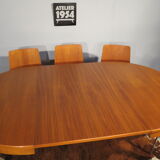 Round teak table