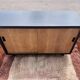 black and wood two-door sideboard