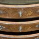 Louis XV style chest of drawers in rosewood, oak and marble top, made in the 70s