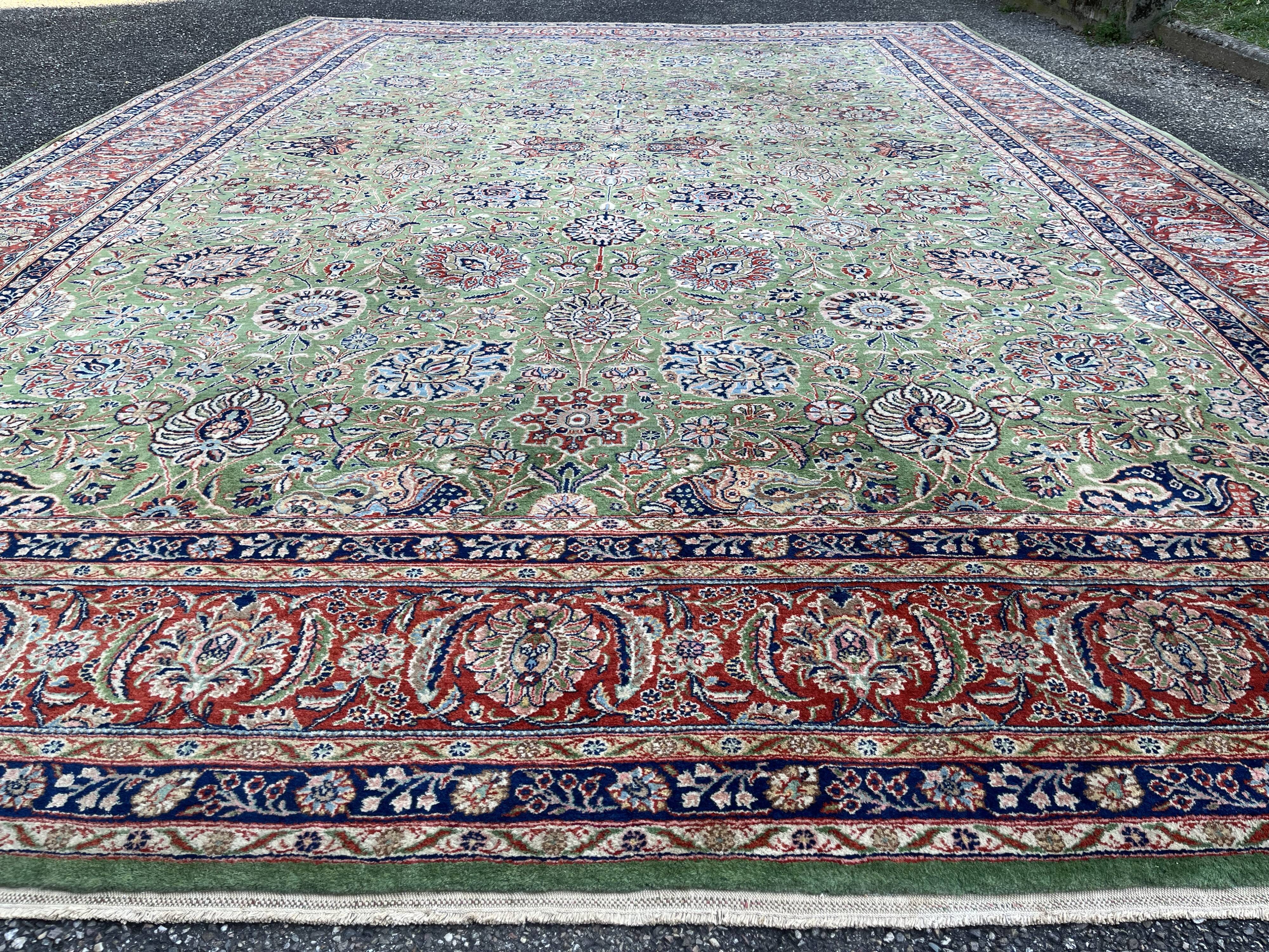 Carpet XXL Tabriz Shah Abbas Emerald Green