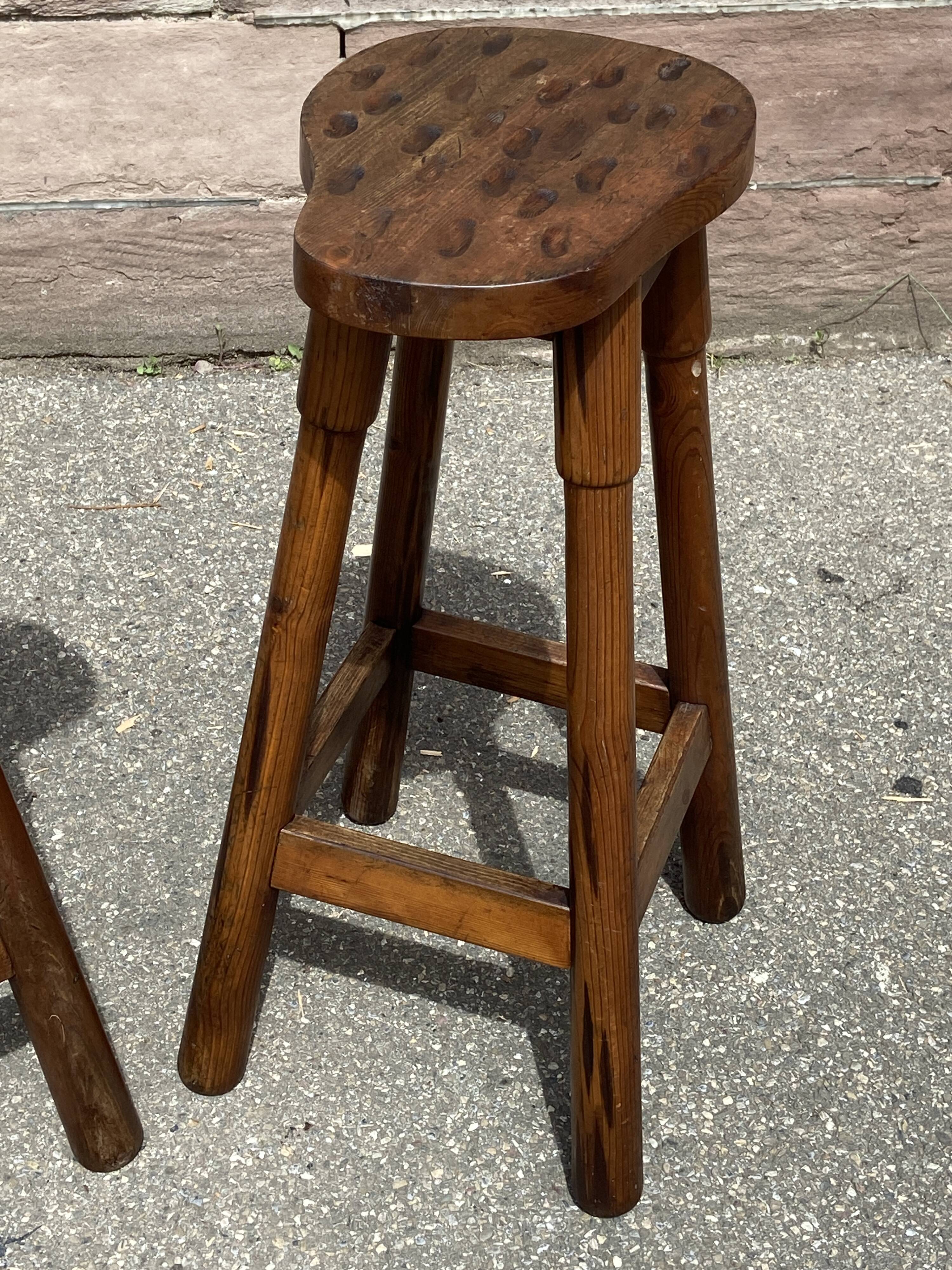 2 vintage bar stools