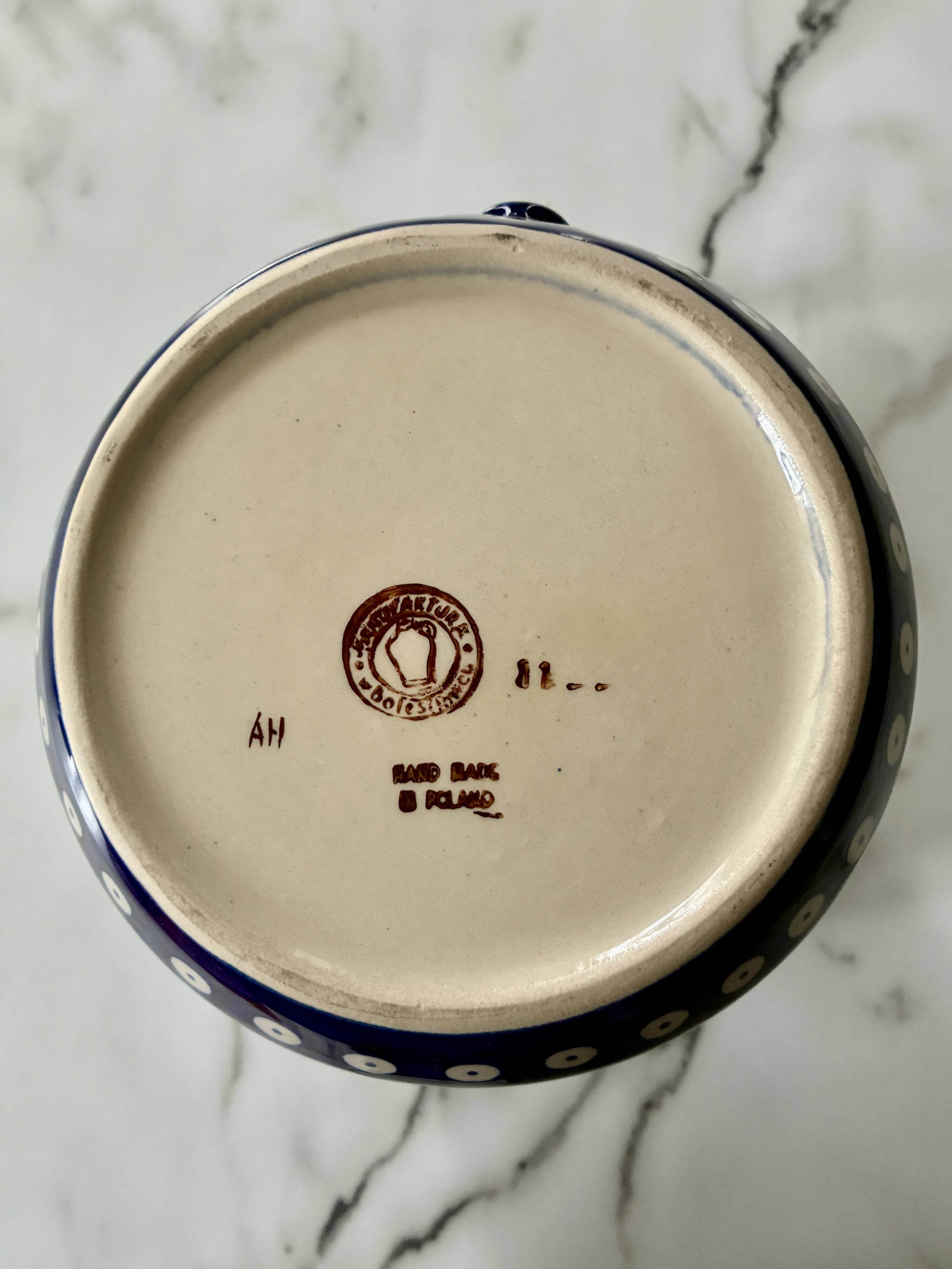 Ceramic pitcher Bolesławiec Poland