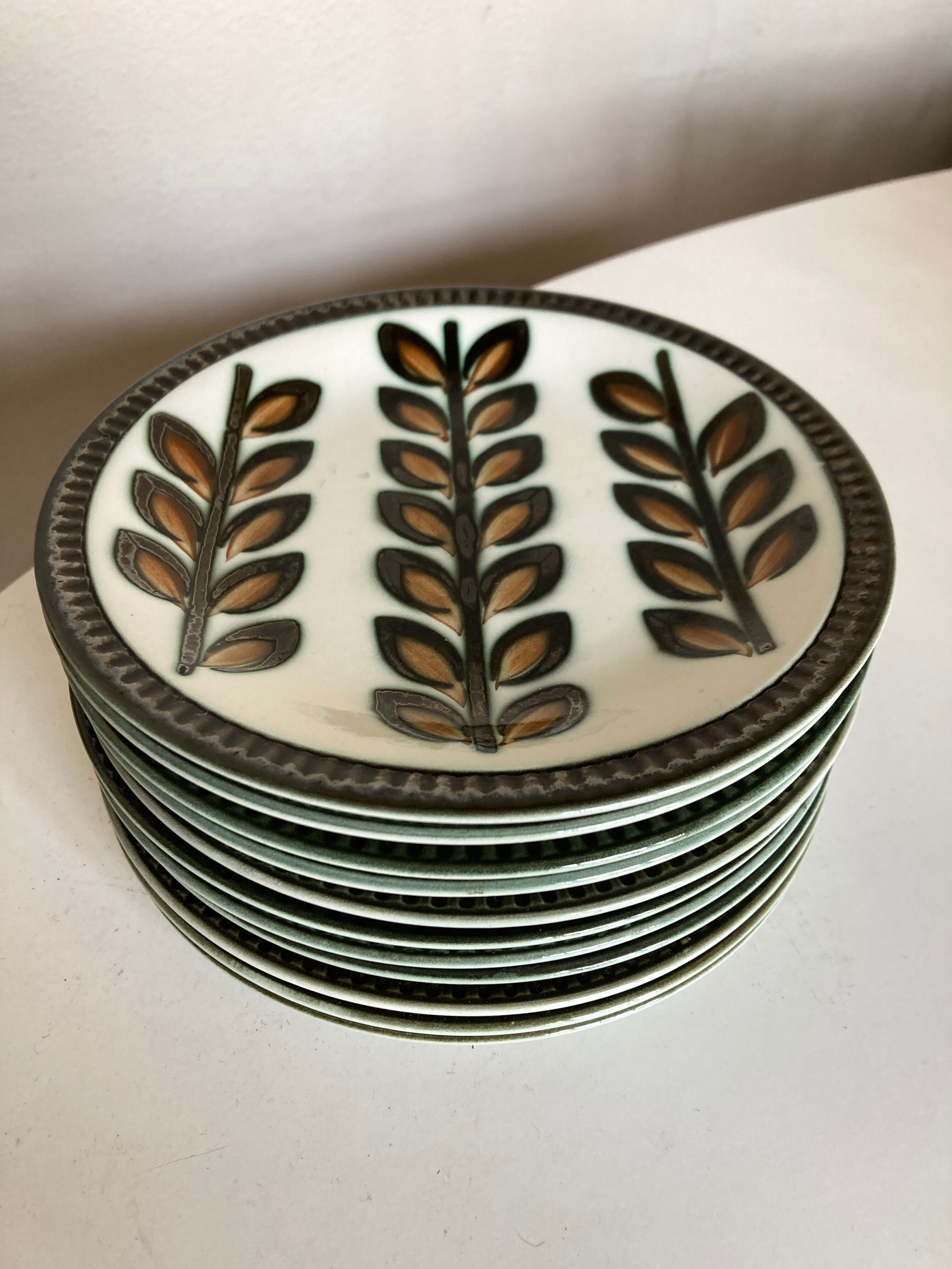 Set of 11 plates Rambouillet Boch 1960