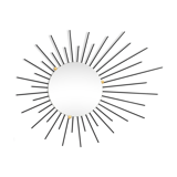 Sun vintage black iron mirror 72x57cm