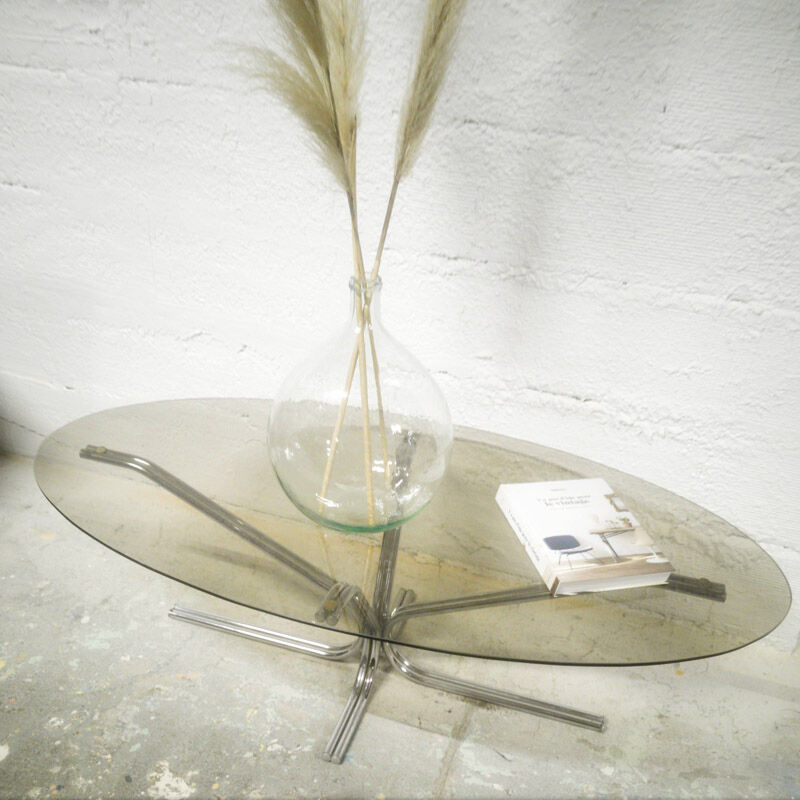 Orange coffee table smoked glass