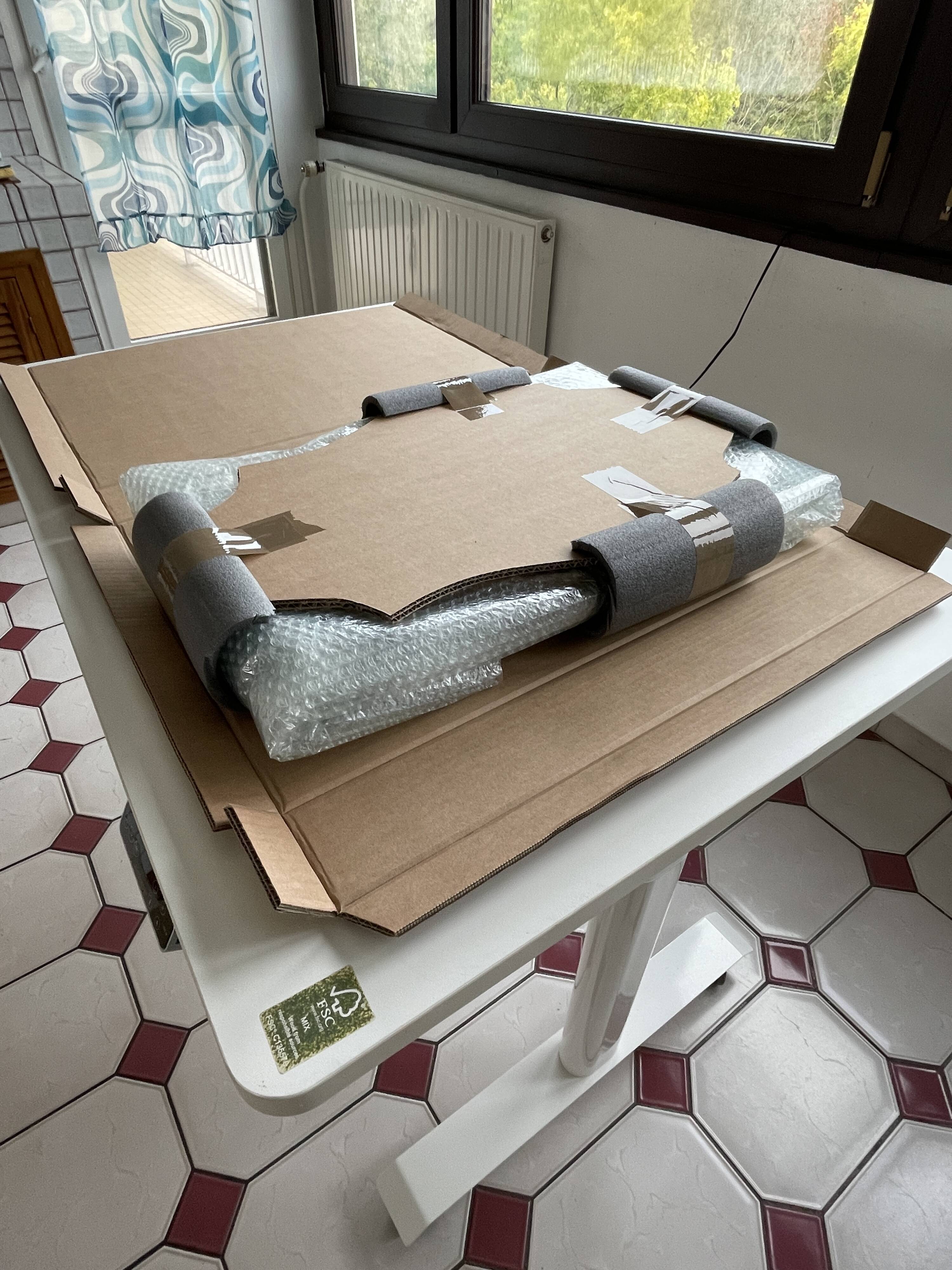 Old baroque style wall mirror with golden moldings