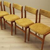 Set of six teak chairs, Danish design, 1970s, production: Denmark