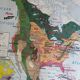 Vintage school map mdi North America-Asia.