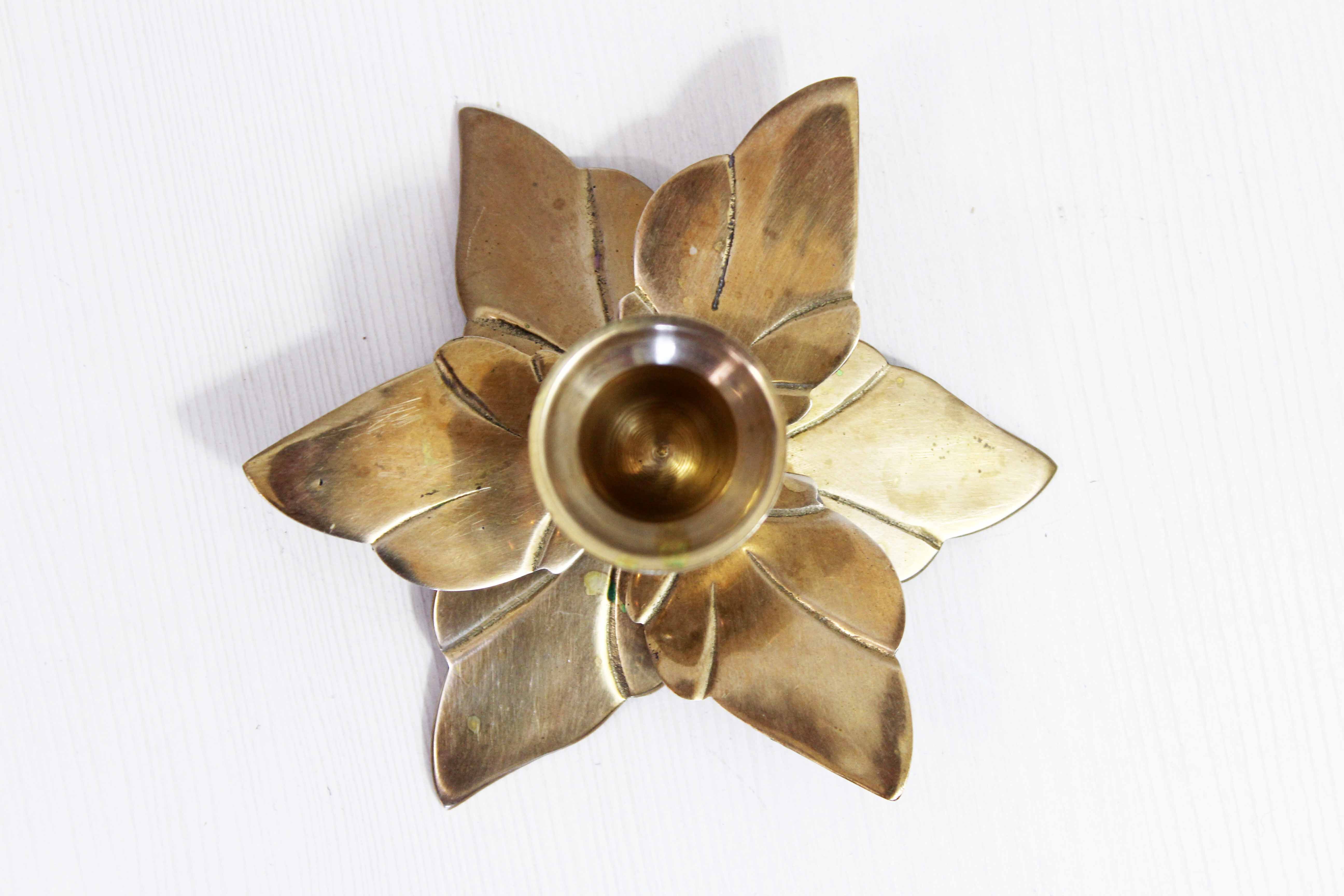 Vintage brass candle holder