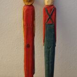 Lot wooden toys rabbits