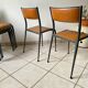 2 chaises d’école adulte mullca 510 design vintage années 60 originale