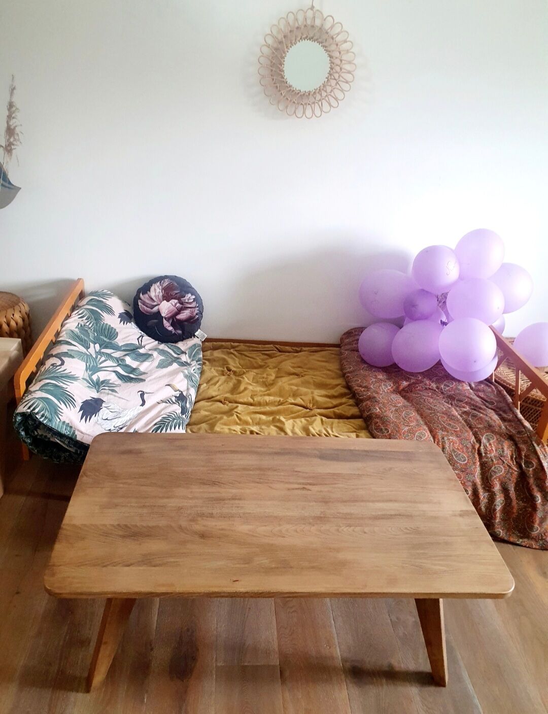 Solid wood coffee table