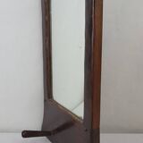 1950s Brutalist wooden mirror