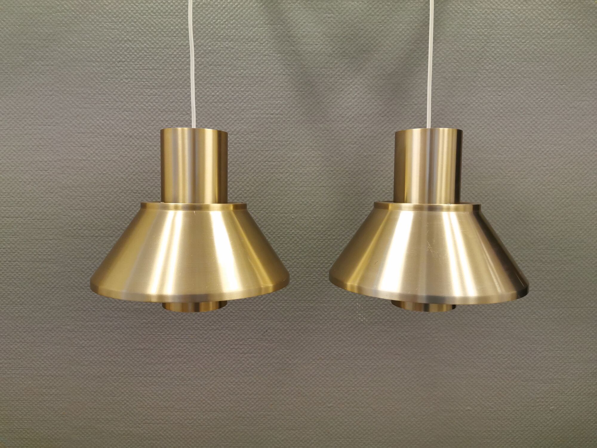 Hanging lamps, model Life, designed by Jo Hammerborg for Danish Fog & Mørup in 1977.