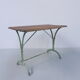 Art nouveau bistro table with cast iron frame