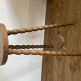 High tripod wooden stool