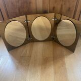 Two-tone smoked triptych mirror from the 60s