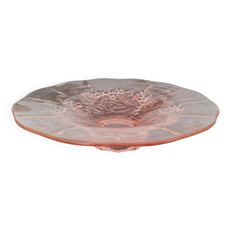 Fruit Bowl from SPIP France Glassware Pink Color Vintage Grape Decor