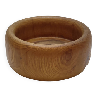 Vintage Scandinavian Turned Wood Empty Pocket Bowl