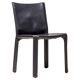 Elephant grey leather Cab Dining dining chair by Mario Bellini for Cassina