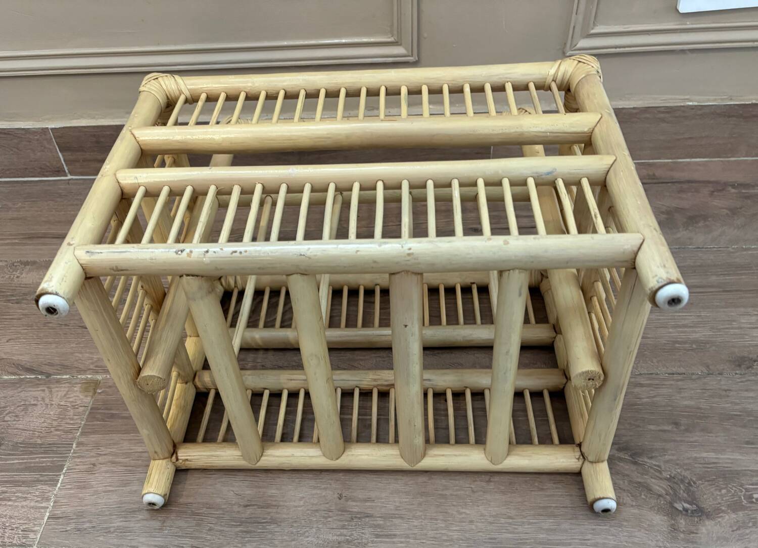 Rattan magazine/bottle holder