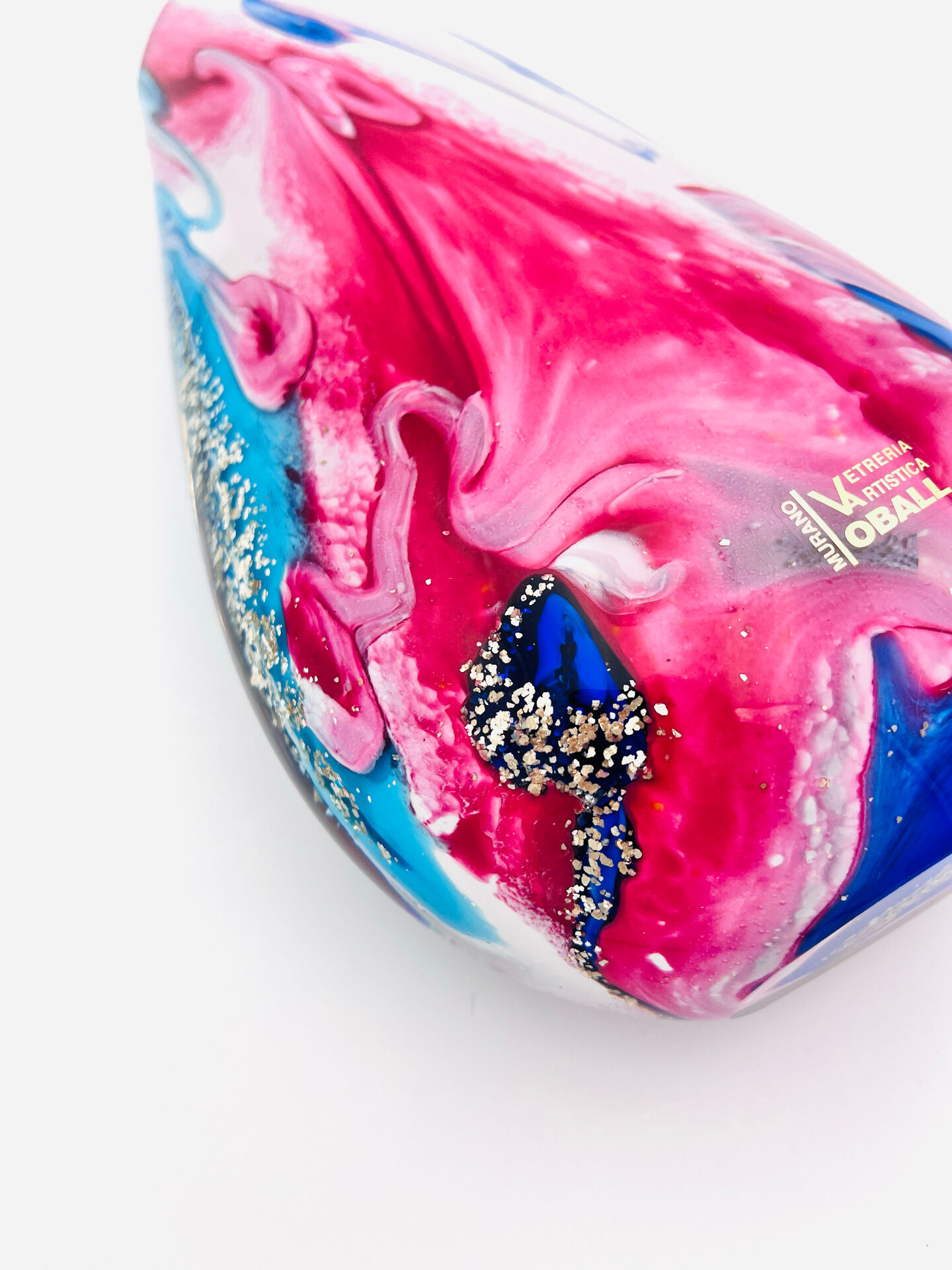 Oball Murano Vase - Sommerso - 24k Gold - Labeled - H30cm/3.4kg