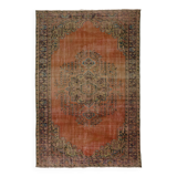 Turkish Anatolian Handmade Vintage Rug 270 cm x 174 cm