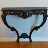 Console murale baroque, noir acier
