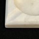 Vintage ashtray in white marble square 1970s Carrara Italy