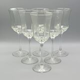 6 large luminarc octime vintage france stemmed glasses