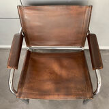 'Klinte' armchair for Ikea, chrome & leather design Tord Bjorklund 1970s chair
