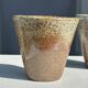 Set of 2 cups in Indonesian ceramic (brown & speckled glazed matte)