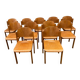 Set of 11 stackable brutalist chairs from Germany.