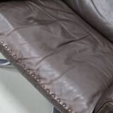 Pair of Vintage De Sede DS-31 Swivel Armchairs in Brown Leather