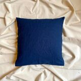 Coussin en lin bleu marine 40 cm