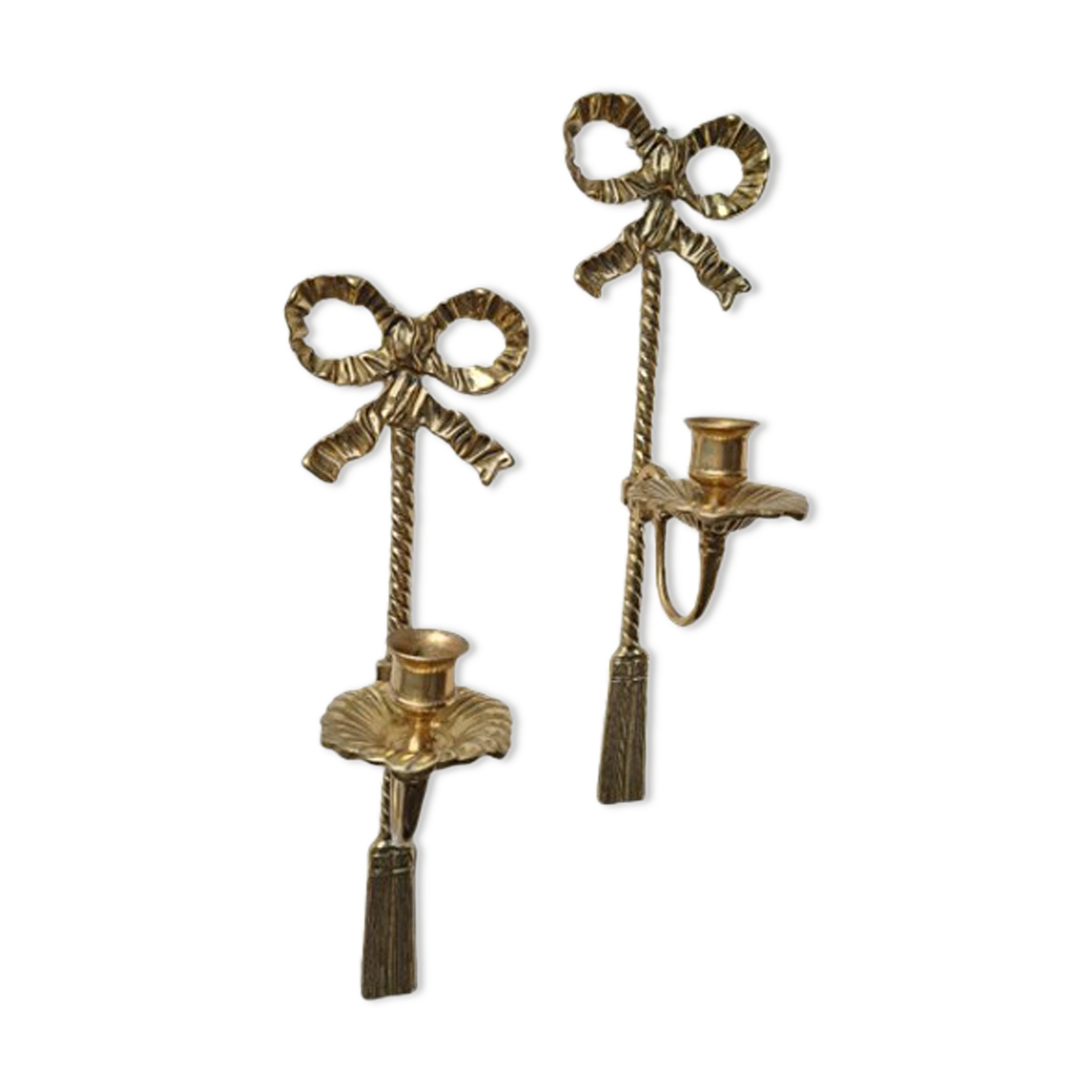 Set de 2 appliques murales chandelier en laiton