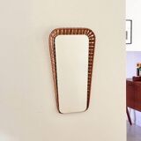 Vintage rattan mirror