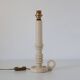 Lampe bougeoir, Pied bois tourné Ancien & Abat-jour Rayé