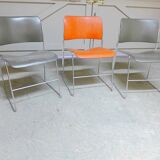 3 chaises Design D. ROWLAND 1964 HOWE 40-4