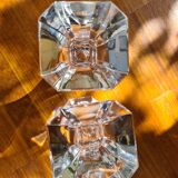 Pair of crystal candlesticks by Villeroy & Boch – 1970s – Perfect condition